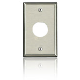 Leviton D6710-1S1 DuraPort Single Gang Stainless Steel Industrial Wallplate
